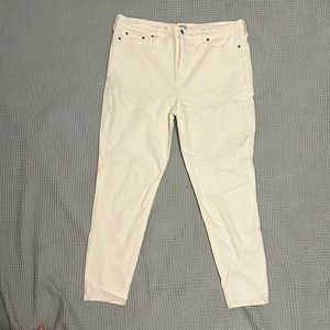 J.Crew Factory White Skinny Jeans with Stretch